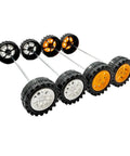 40 Piece Plastic Toy Wheel Kit With 2mm Shafts And Metal Axles For DIY Model Cars Trucks Robots And Helicopters includes 31mm wheels