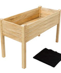 48.5 Inch Elevated Wood Garden Bed With Liner Heavy Duty Planter With Legs For Vegetables Fruits Potatoes Onions And Flowers
