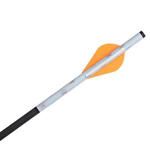 12 Pack Arrow Fletching With 2 Inch Vanes Shrink Wraps Universal Fit For Arrows And Bolts DIY Archery Fletching Tool Easy Installation In Boiling Water To Activate Fletch For Quick Reliable Accuracy orange and white fletching