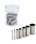 Clay Cutters Seven Piece Pro Grade Circle Cutter Set Stainless Steel Hollow Punches with storage case, 7 sizes 3mm to 16mm