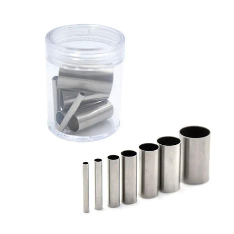 Clay Cutters Seven Piece Pro Grade Circle Cutter Set Stainless Steel Hollow Punches with storage case, 7 sizes 3mm to 16mm
