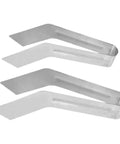 Two Pack Plant Transplanting Tong Set Stainless Steel Tweezers Long Bent Tips For Seedlings Bonsai Care Reptile Feeding Garden Crafting 7 Inch And 9 Inch, top view