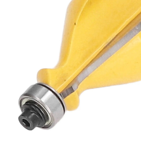 Close-up view of Heavy Duty Quarter Inch Shank Router Bit For Picture Frame Molding With Tough Alloy Blade, showcasing blade detail.