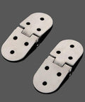 4 Pack 90 Degree Solid Cabinet Hinges With Screws, Flush Mount Stainless Steel Silver Finish, 83mm By 31mm, suitable for boxes