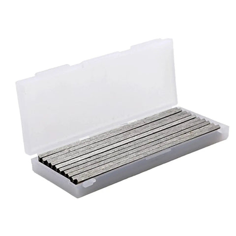 Heavy Duty Jointer Knives And Planer Blades, HSS Double Edged Cutters in a clear case, 10 pack for woodworking.