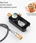 High Pressure Scuba Tank And Paintball Fill Adapter For 4500 PSI PCP Air Gun Refills with gauge and 8mm fast interface