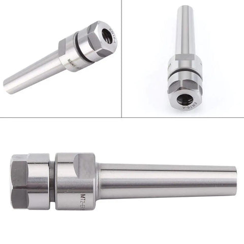 Top view of Beefy Carbon Steel Collet Holder For Lathe And Milling Machine MT2 Collet Chuck With High Hardness And Precision Ground Finish