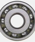 Built Tough 3/4 Inch Bore Agricultural Roller Bearing Replacement For Lilliston Cultivators Compatible With 205KP6 And 205TNJ top view of steel bearing with inner hole.