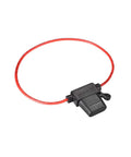 In Line 18AWG Waterproof Fuse Holder For ATC And ATO Fuses With Dual Lid Black Weatherproof Design For Auto Marine RV Power Circuits