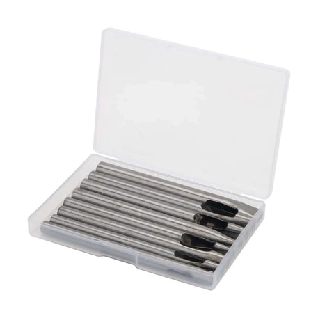 Eight Size Leather Oval Hole Punch Kit 2mm To 5mm Pro Grade Hollow Punch Tool Set in open storage box