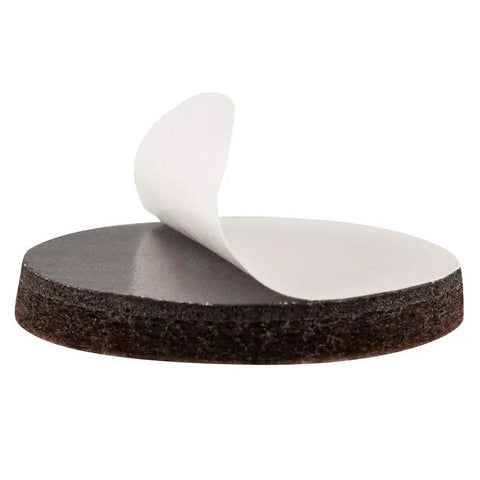 1.5 Inch Round Felt Furniture Sliders For Hard Floors, Reusable Self Adhesive Pads For Cabinets, Chairs, Tables And Decor, Quiet, Easy Glide Protectors For Heavy Furniture, 48 Pack Brown