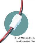Usb Male To XH2.54 2P Terminal Cable For Power And Signal Transmission In Projects 2 Core Power Supply Wire Built For Prototyping Makers And Electronics Builds, white 2-pin connector with red and black wires