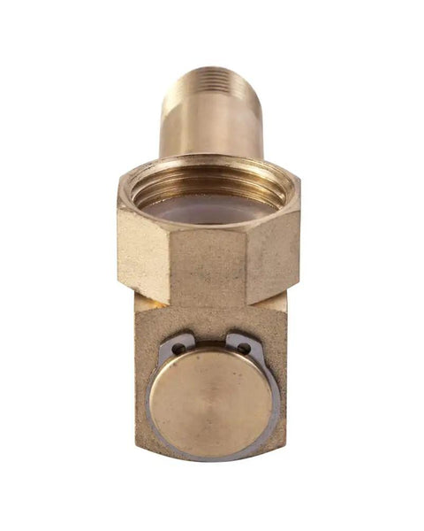 Brass Swivel Replacement for Hose Reels 704 705 714, 4.66 Inch Long, Heavy Duty Garden Reel Part, No Fuss Install, Brass Construction, Fits Worn Swivels, Model 4007 front view