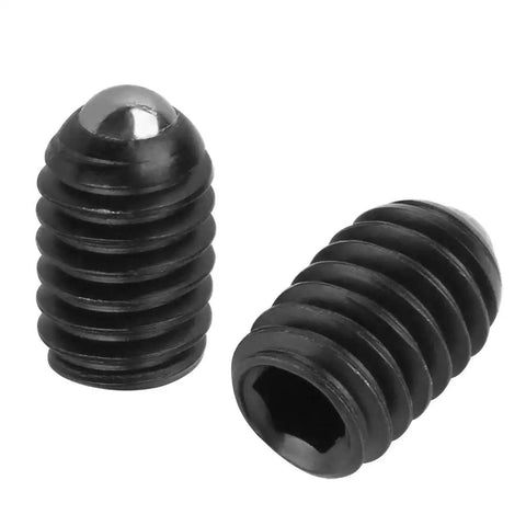 Two Heavy Duty 20 Piece Hex Socket Spring Ball Plunger Set In Built Tough Carbon Steel Plungers, showcasing precise spring loaded design.