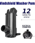 Hyundai Kia Windshield Washer Pump With Grommet Replacement Drop-In Fits Accent Elantra Sonata Tiburon Cadenza Forte Optima