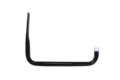 Side view of Heavy Duty Steel 10 Inch Garage Storage Utility Hooks 4 Pack Black Powder Coated Rust Resistant Wall Mount Hooks For Tools And Gear