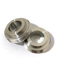 Two stainless steel waterjet threading rings with external threads, CP022021/593