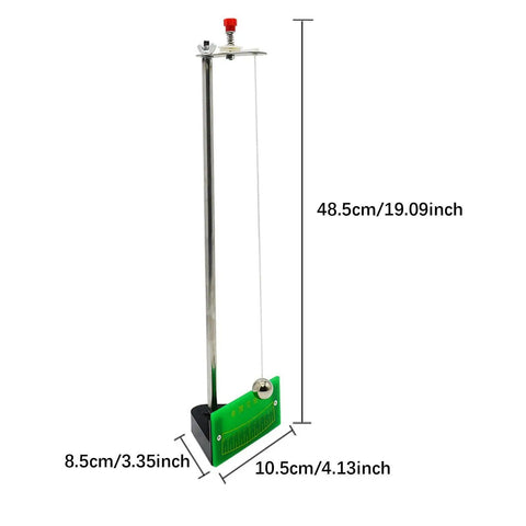 Hands On Pendulum Physics Kit For Primary School Students Multiuse STEM Teaching Instrument with dimensions shown.