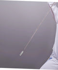Fencer holding Pro Grade Replacement Tip Foil Hand Cord For Medieval Fencing Accessories, silver stainless steel tip visible