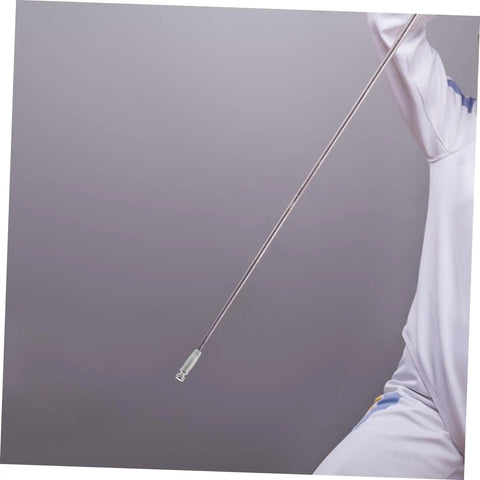 Fencer holding Pro Grade Replacement Tip Foil Hand Cord For Medieval Fencing Accessories, silver stainless steel tip visible