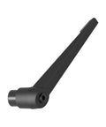 Side view of Top Shelf Adjustable Clamping Lever Handle with M8 threads, black aluminum for heavy-duty shop work.