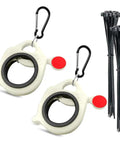 Two Pack Zip Tie Organizer Holders With Twenty 8 Inch Black Cable Ties, Multi Purpose Wire Tie Keeper For Indoor And Outdoor Use