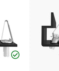 No Sweat Toolless Rack Hardware That Swaps Out Annoying Cage Nuts For Hella Secure 19 Inch Server Cabinet And Network Rack Installations Heavy Duty Build Supports 15 Kilograms 50 Pack Setup show correct and incorrect installation examples.