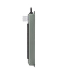 Side view of Heavy Duty 9 Outlet Power Strip With 15 Foot Metal Extension Cord Mountable for wall or under desk setup in garage