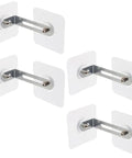 Heavy Duty No Drill Furniture Wall Anchor Kit for Drawers and TV Cabinets, Adhesive Anti Tip Straps with Stainless Steel and Acrylic, Quick Install, Renter Friendly Safety Solution to Prevent Tipping and Falls, four adhesive anchors