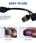 2 In 1 OBD2 Diagnostic Cable For ATV UTV 6 Pin And 8 Pin Adapters Compatible With Polaris Can Am RZR Ranger Sportsman Ace And More