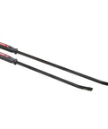Dominator Pry Bar Set 25 Inch And 31 Inch Curved Black Oxide Finish With Ergonomic Two Composite Handle in side-by-side view.