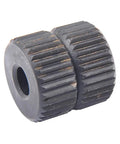 Two Piece Five Eighths Inch Knurling Wheel Set with Straight Pattern Coarse Pitch for Machining Projects, close-up view