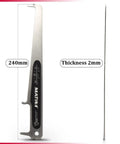 CC-4 Bike Chain Wear Gauge And Checker Tool in stainless steel, 240mm long and 2mm thick, for accurate chain wear readings.