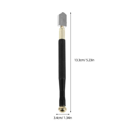 Glass Cutter Kit With Pencil Style Handle For Stained Glass Projects Includes Pro Grade Spare Blades And Tension Control Portable Do It Yourself Glass Bottle Craft Tool For Precise, Smooth Cuts. 13.3cm tall
