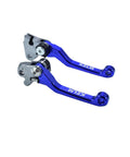Blue Foldable Clutch and Brake Lever For Yamaha YZ Series Dirt Bikes 2001-2007 YZ125 YZ250 CNC 6061 Aluminum Pivot Handle