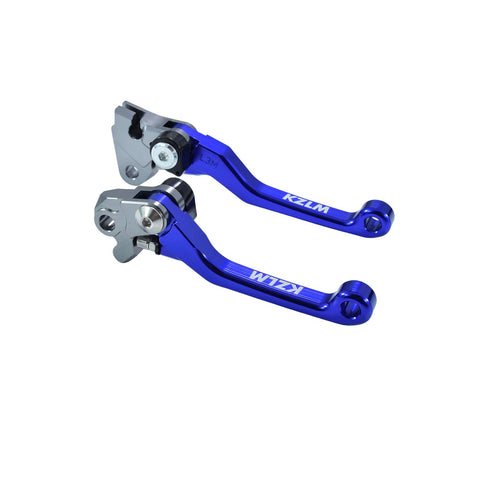 Blue Foldable Clutch and Brake Lever For Yamaha YZ Series Dirt Bikes 2001-2007 YZ125 YZ250 CNC 6061 Aluminum Pivot Handle