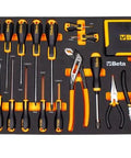 Heavy Duty Black 7 Drawer Rolling Tool Cabinet With Full 207 Piece SAE Mechanic Tool Set Built Damn Tough For Shop Life And Super Smooth Rolling Casters placed with Beta tools.