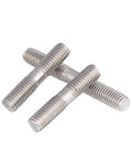 Stainless steel double-ended threaded stud bolt, UNC 3/8-16 x 55mm, set of 3