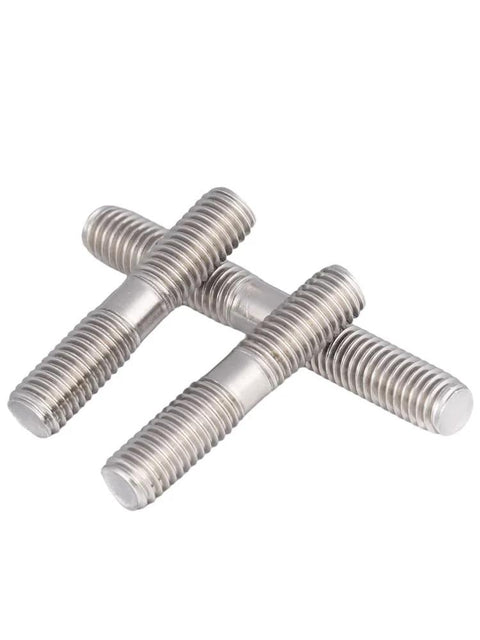 Stainless steel double-ended threaded stud bolt, UNC 3/8-16 x 55mm, set of 3
