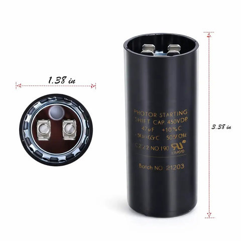 Garage Door Opener Starting Capacitor Replacement 70 MFD 220V 60Hz For 1/2 HP Openers, Compatible With 19988 And X19988A, Top Notch 19988A Motor Cap For Smooth Starts And Reliable Power