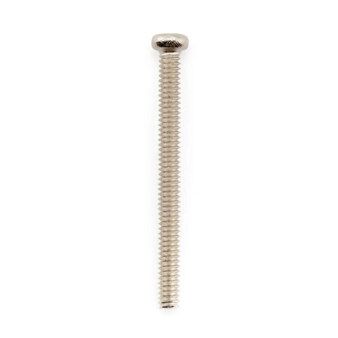 Heavy Duty Stainless Steel Humbucker Pickup Screws With Nickel Finish Twenty Pack Fits Usa Mexico Guitars, pan head, 28mm long