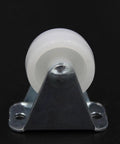 PP Furniture Caster Wheels 12 Pcs Inch White for Office and Home, clear white wheel on silver metal bracket.