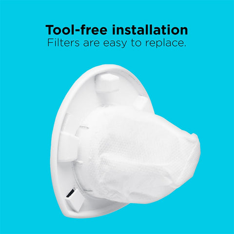 Tool-free installation for Dustbuster Replacement Filter For CHV Series Handheld Vacuums, washable filter, easy install.