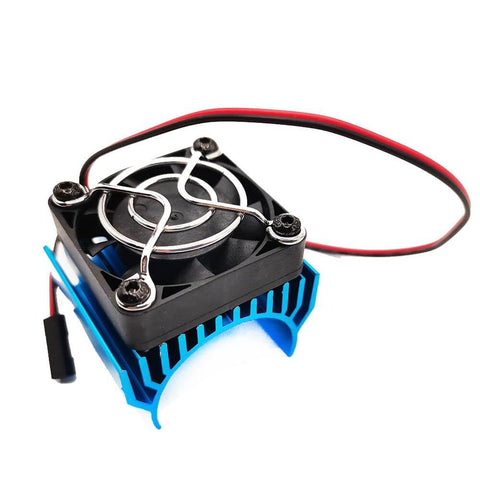 Rugged RC Motor Heat Sink With 5V Cooling Fan For 540 550 Brushed Motors And 3650 3660 3674 Brushless Motors, Built For 1/10 And 1/8 Scale