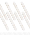 Super Slick White Plastic Pull Out Rails For Baskets And Bins Self Adhesive Drawer Slides, 8-pack side mounted tracks.