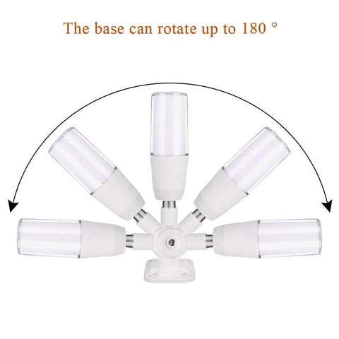 Industrial Signal Tower Light With Three Color LEDs Red Yellow Green 24V DC 100dB Buzzer Alarm Folding 180 Degree Lamp image
