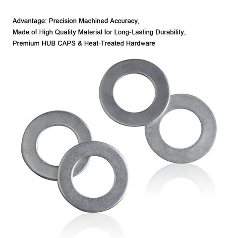 Front Wheel Bushing To Bearing Conversion Kit For Lawn Mower Models L100 L105 L108 L110 L120 L130 With Sealed Flanged Hub Bearings 4 Pack, steel washers