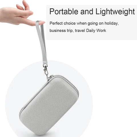 Built Like A Tank Hard Eva Travel Case Waterproof Shock Proof Carry Bag For Power Bankschargers Cables Mouse External Hard Drive hanging with strap.