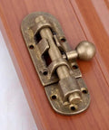 Heavy Duty Bronze Brass Door Slide Bolt With Vintage Barrel Catch Latch For Secure Cabinet Drawer Window Closure Tough Heavy Metal That Stays Put And Installs Without A Hitch At 105 X 33mm on wood