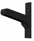 Kick Ass Ski Wall Mount Horizontal Display Rack for Poles and Boards, black ABS holder for securing skis on wall.